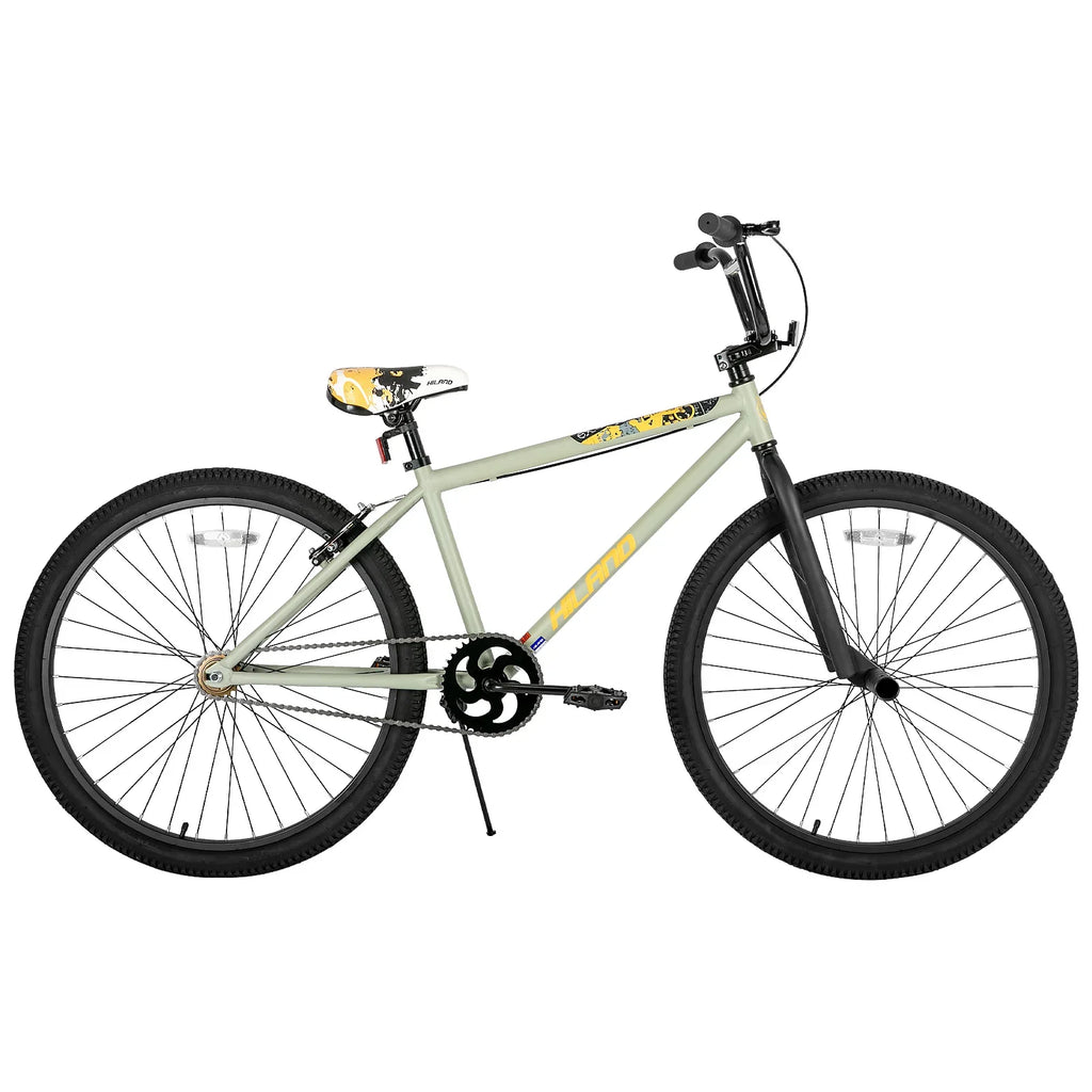 Hiland BMX Bike,24 26 inch,Beginner-Level to Advanced Riders with 2 Pegs,Kid’s Adults Bicycles, Multiple Colors