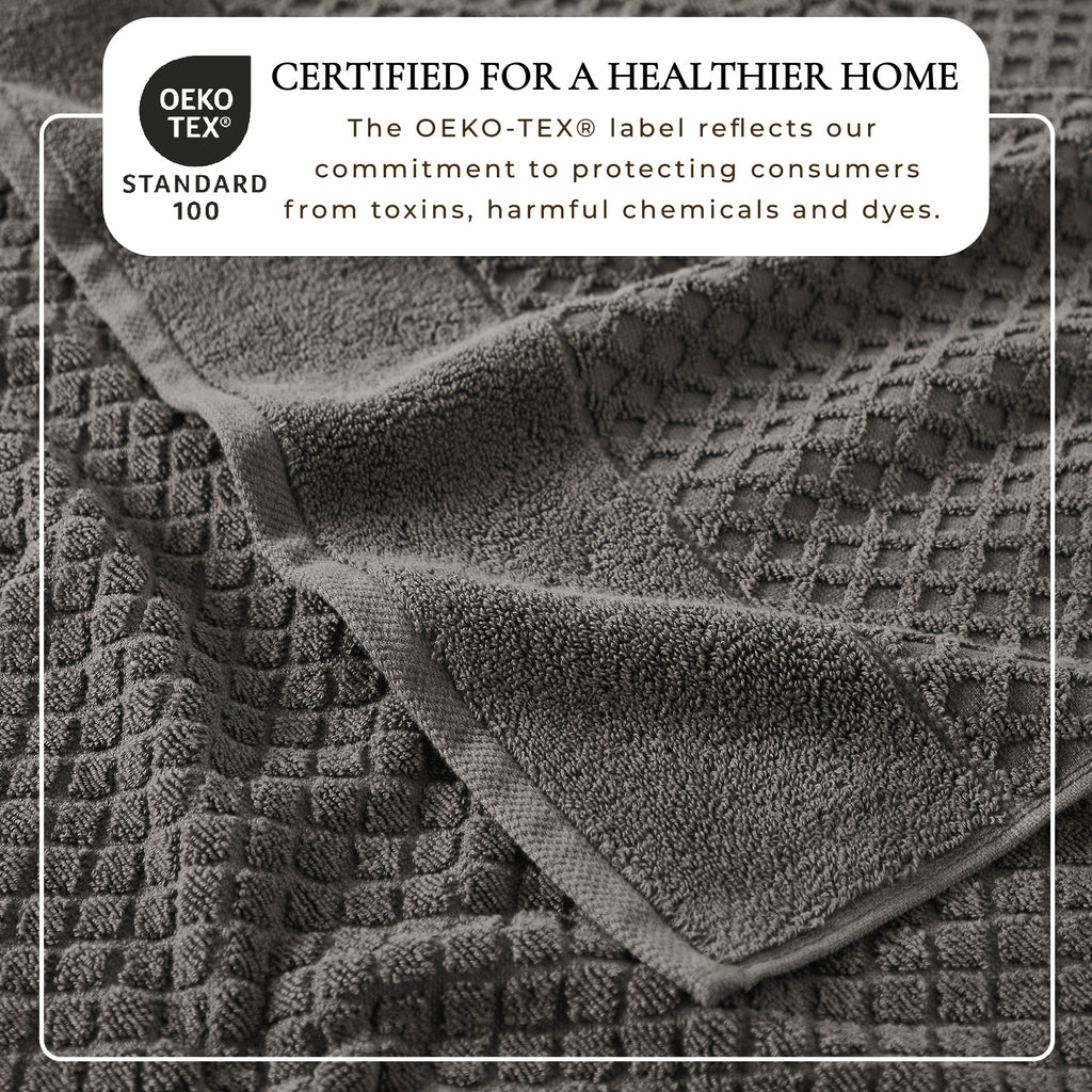 Cotton Diamond Waffle Weave Bath Towel Set - Grayson Collection